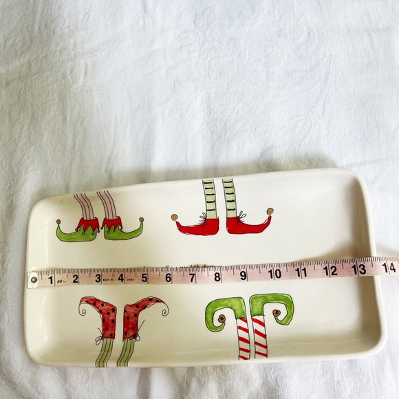 Rae Dunn Magenta 13.5 rectangle Elf Have yourself a Merry Lil Christmas … - Picture 10 of 10